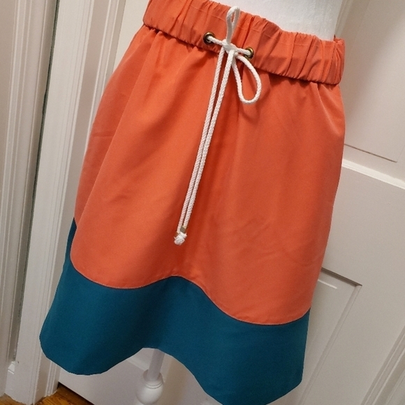 Meg Campbell Golf wear Orange & Teal Women's Skirt Size Medium - Picture 6 of 9